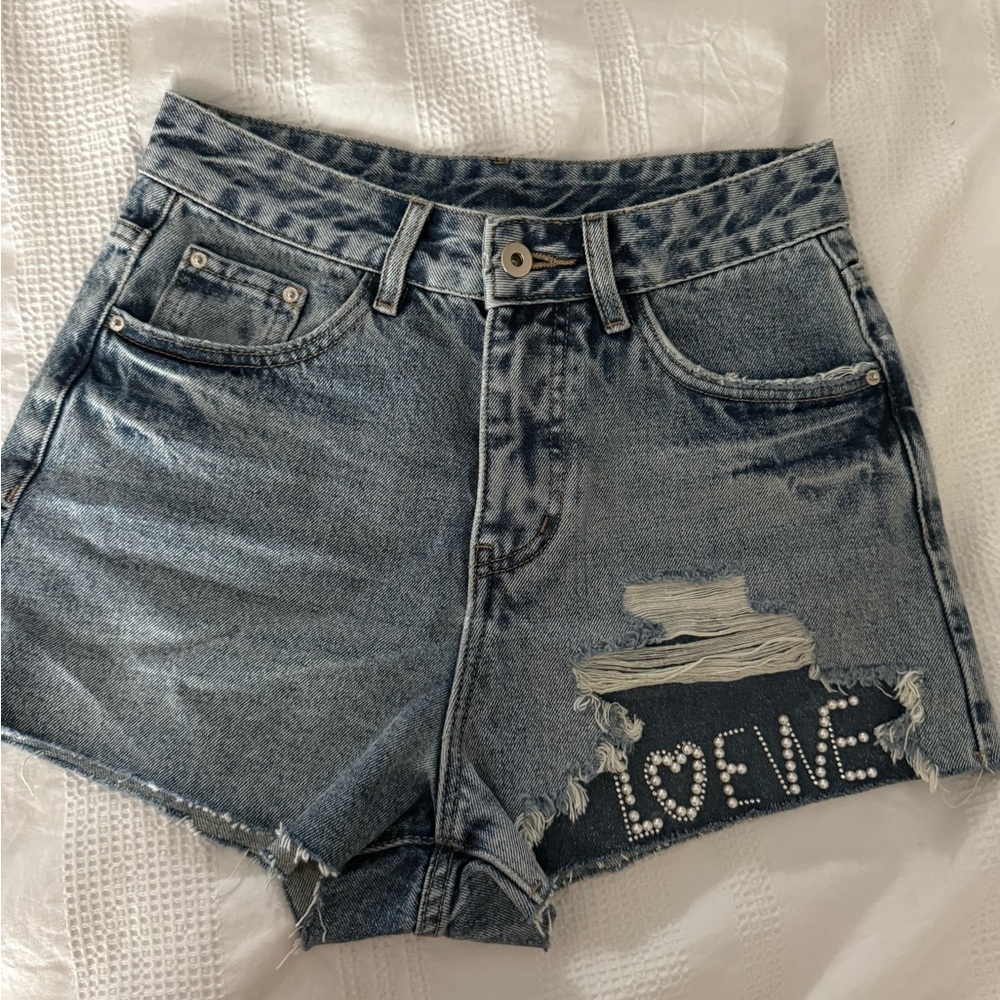 Women’s Distressed Blue Jean Shorts